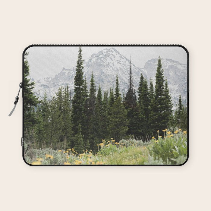 Grand Teton National Park Wildflower Adventure - Wanderlust Mountains Laptop Sleeve Gallery Image 1