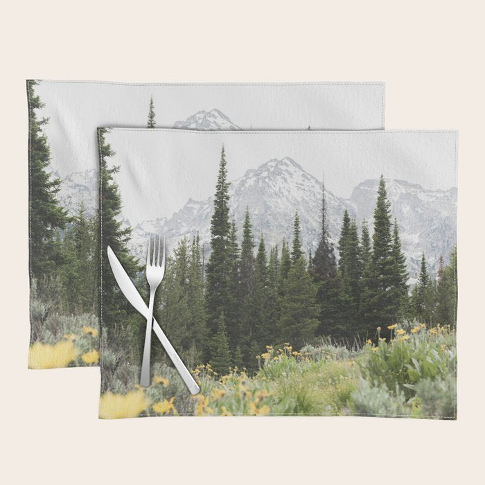 Grand Teton National Park Wildflower Adventure - Wanderlust Mountains Placemat Gallery Image 1