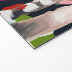 birches in garden abstract modern art Welcome Mat Gallery Image 2
