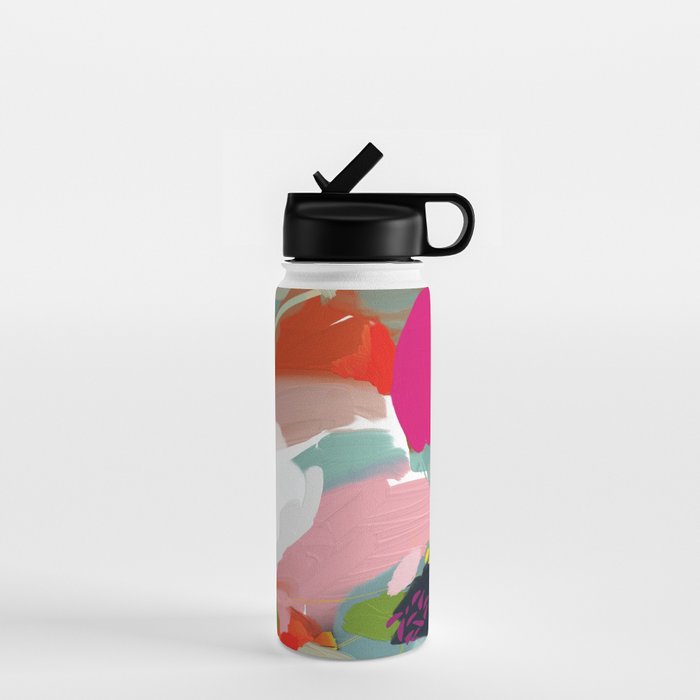 birches in garden abstract modern art Water Bottle Gallery Image 1