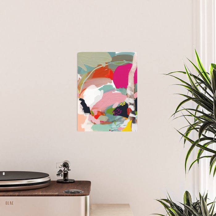 birches in garden abstract modern art Poster Gallery Image 2