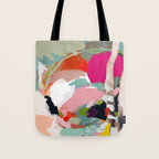 birches in garden abstract modern art Tote Bag Gallery Image 1