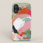 birches in garden abstract modern art iPhone Case Gallery Image 1