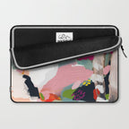 birches in garden abstract modern art Laptop Sleeve Gallery Image 2