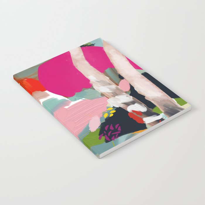 birches in garden abstract modern art Notebook Gallery Image 2