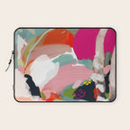 birches in garden abstract modern art Laptop Sleeve Gallery Image 1
