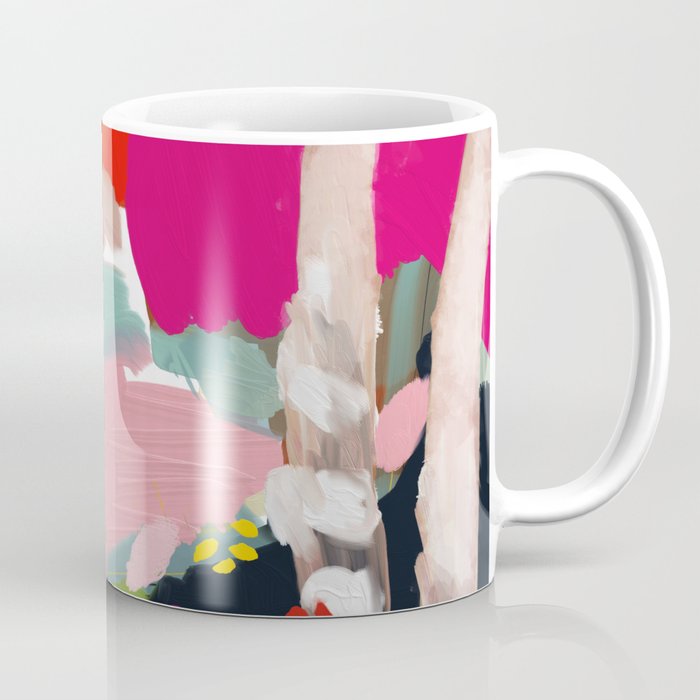 birches in garden abstract modern art Coffee Mug Gallery Image 1