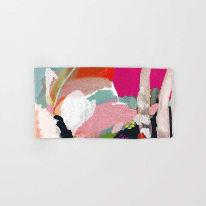 birches in garden abstract modern art Towels Gallery Image 1