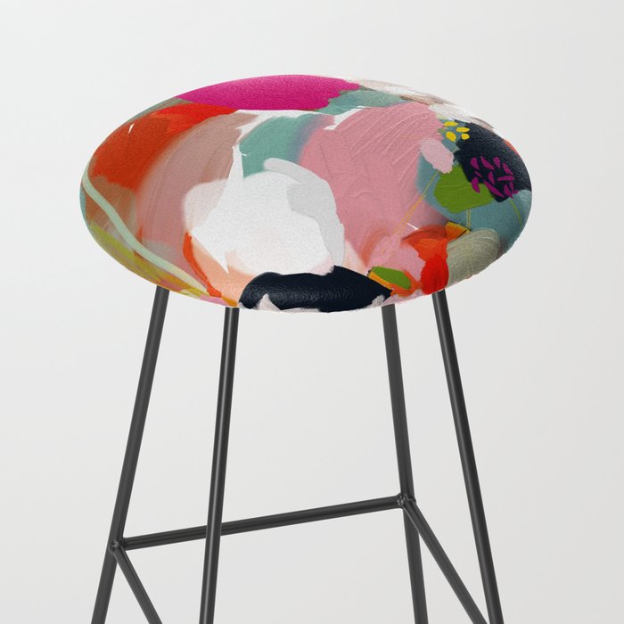 birches in garden abstract modern art Stool Gallery Image 2