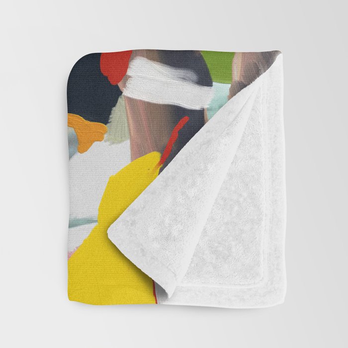 birches in garden abstract modern art Throw Blanket Gallery Image 3