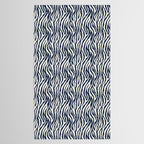 Zebra Stripes In Midnight Blue Tablecloth Gallery Image 2