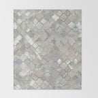 Quatrefoil Moroccan Pattern Mother of Pearl Throw Blanket Gallery Image 2