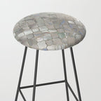 Quatrefoil Moroccan Pattern Mother of Pearl Stool Gallery Image 2