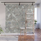 Quatrefoil Moroccan Pattern Mother of Pearl Wall Mural Gallery Image 1