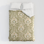 Froggie  Ogee - moss green and cream Duvet Cover Gallery Image 6