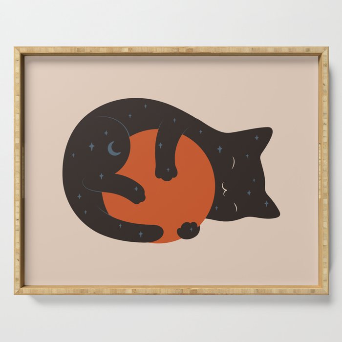 Cat Landscape 156 Serving Tray Gallery Image 1