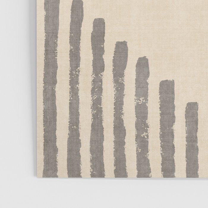 Diamond Stripe Geometric Block Print In Beige Poster Gallery Image 3