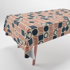 Red & Blue Hand-drawn Pattern #1 Tablecloth Gallery Image 1