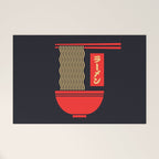 Ramen Minimal - Black Welcome Mat Gallery Image 1