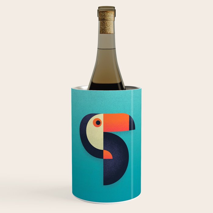 Toucan Geometric - Aqua Wine Chiller