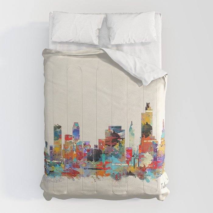 Tulsa Oklahoma skyline Comforter Gallery Image 6