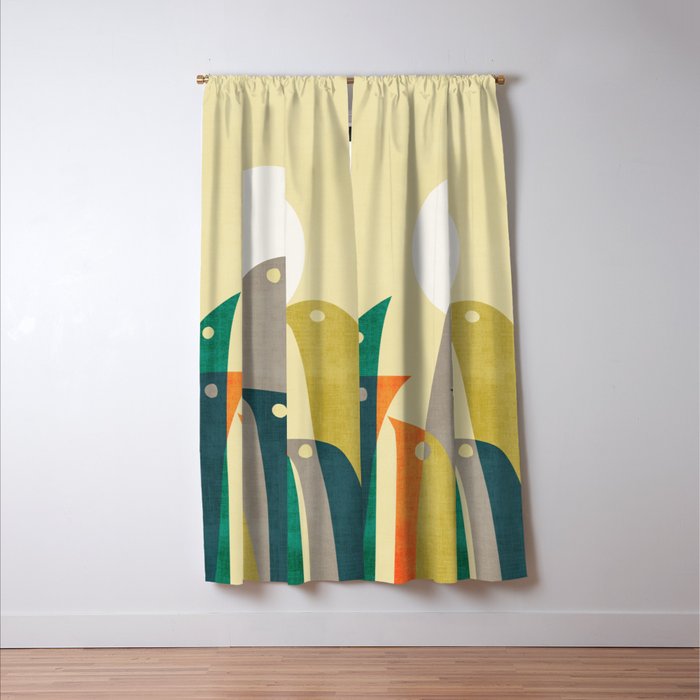 Wild birds at the beach Window Curtain Gallery Image 3