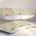 Mediterranean Terrazzo Mosaic Sage Peach Gold  Pillow Sham Gallery Image 3