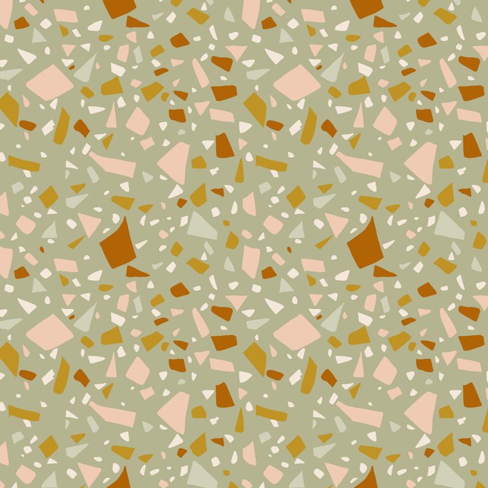 Mediterranean Terrazzo Mosaic Sage Peach Gold  Coffee Mug Gallery Image 2