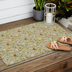 Mediterranean Terrazzo Mosaic Sage Peach Gold  Outdoor Rug Gallery Image 2