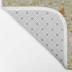 Mediterranean Terrazzo Mosaic Sage Peach Gold  Bath Mat Gallery Image 2