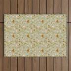 Mediterranean Terrazzo Mosaic Sage Peach Gold  Outdoor Rug Gallery Image 1