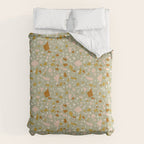 Mediterranean Terrazzo Mosaic Sage Peach Gold  Comforter Gallery Image 6