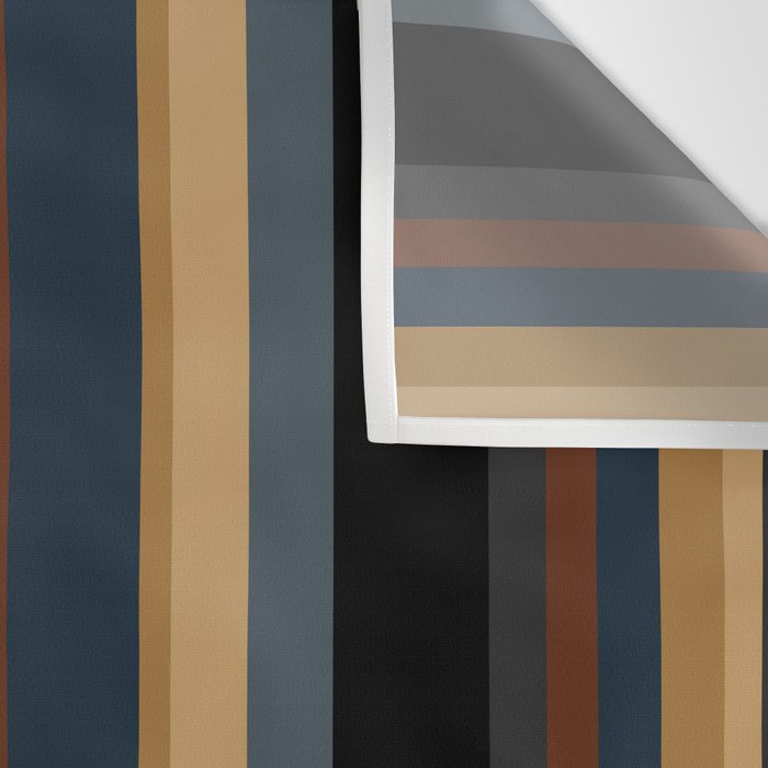 Classic Stripes V - Dark Vintage  Wall Tapestry Gallery Image 3