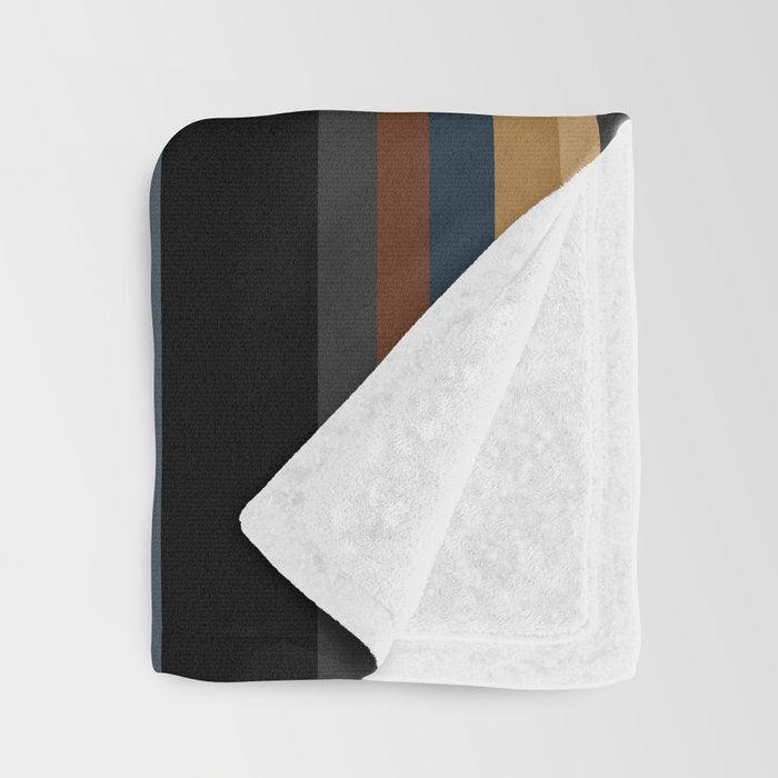 Classic Stripes V - Dark Vintage  Throw Blanket Gallery Image 3