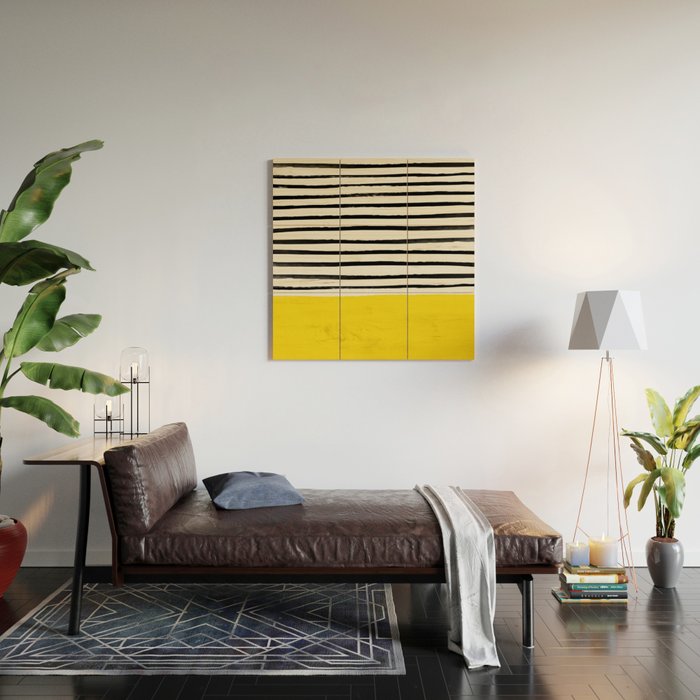 Sunshine x Stripes Wood Wall Art Gallery Image 2