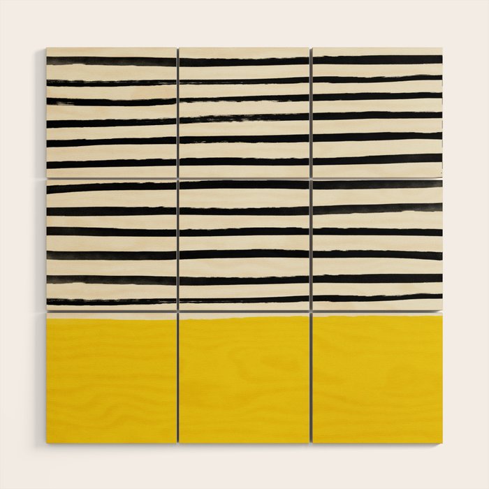 Sunshine x Stripes Wood Wall Art Gallery Image 1
