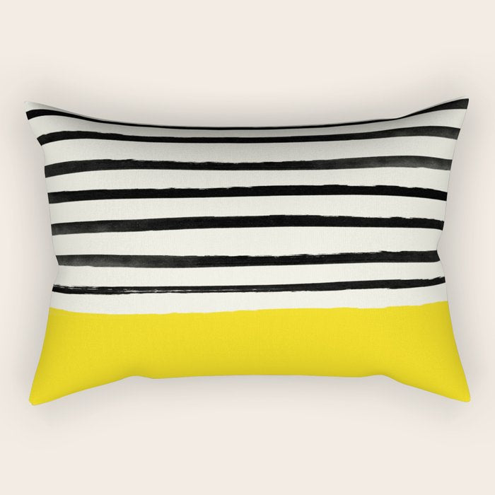 Sunshine x Stripes Rectangular Pillow Gallery Image 1