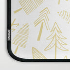Goldd christmas pine tree doodle pattern Laptop Sleeve Gallery Image 3