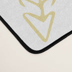 Goldd christmas pine tree doodle pattern Desk Mat Gallery Image 4