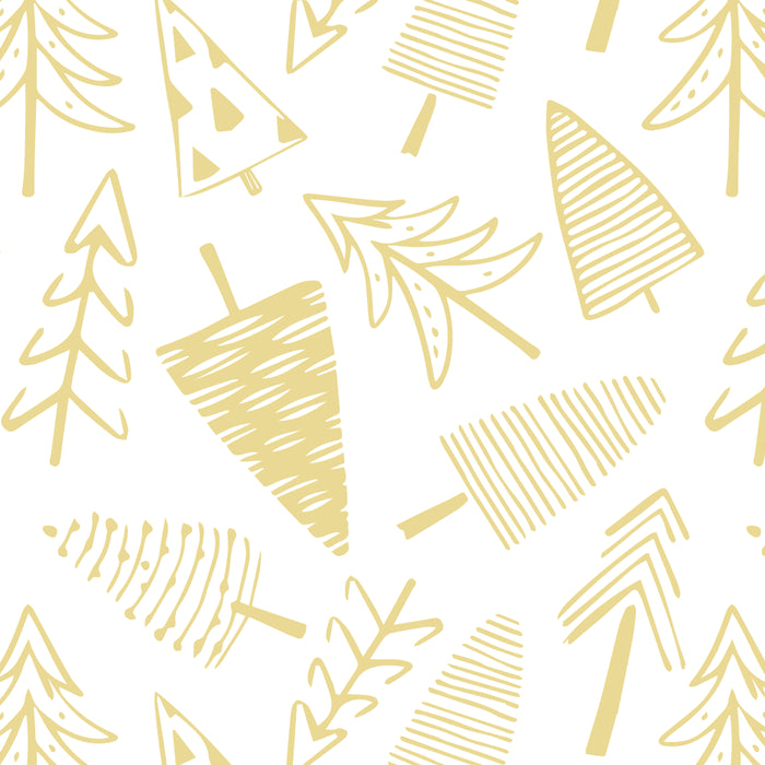 Goldd christmas pine tree doodle pattern Coffee Mug Gallery Image 2