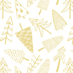 Goldd christmas pine tree doodle pattern Coffee Mug Gallery Image 2