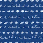 Abstract Cookie Pattern Doodle in Navy & Sky Blue Coffee Mug Gallery Image 2