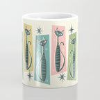 Retro Patchwork Tabbies ©studioxtine Coffee Mug Gallery Image 4