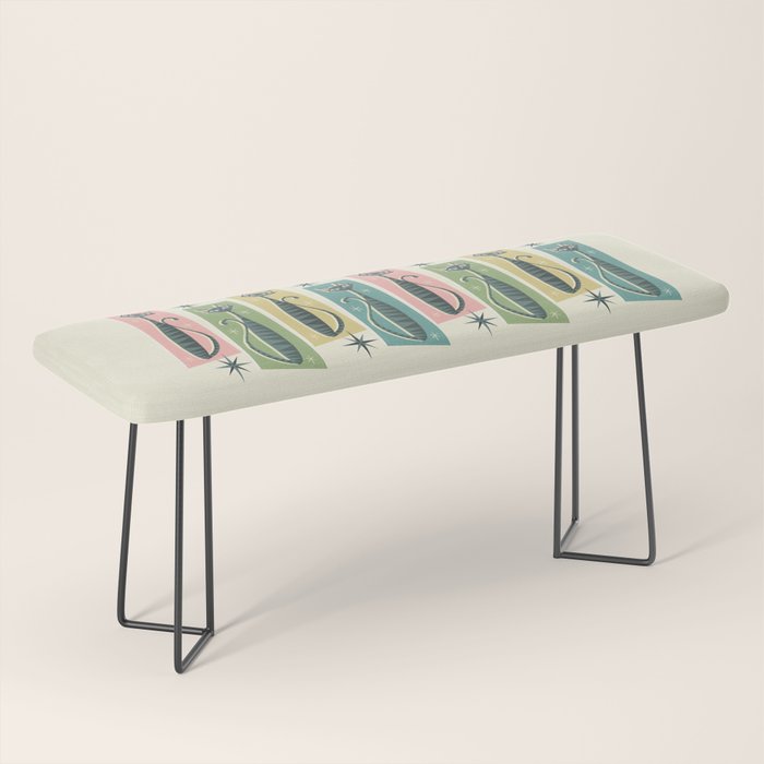 Retro Patchwork Tabbies ©studioxtine Bench Gallery Image 1