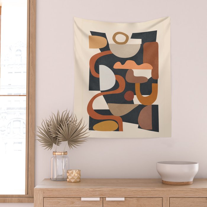 Modern Abstract Art 45 Wall Tapestry Gallery Image 2