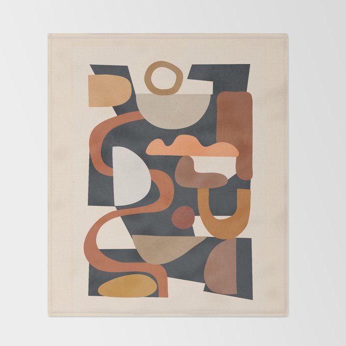 Modern Abstract Art 45 Throw Blanket Gallery Image 2