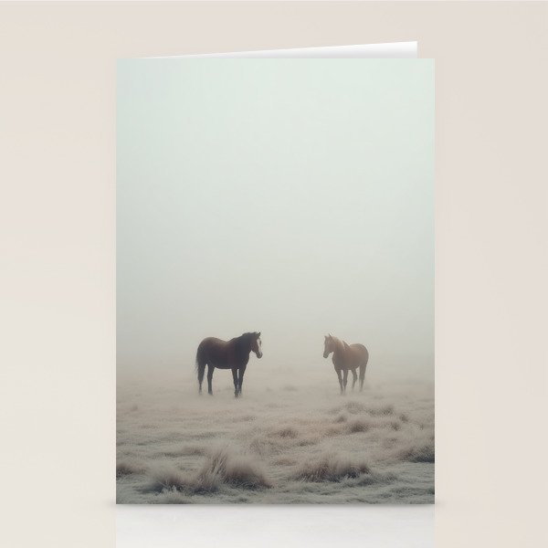 Horses in the Mist I Stationery Card Gallery Image 2