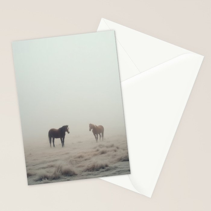 Horses in the Mist I Stationery Card Gallery Image 2
