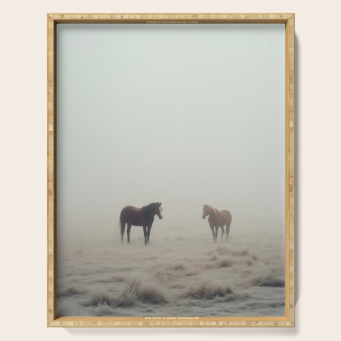 Horses in the Mist I Serving Tray Gallery Image 1