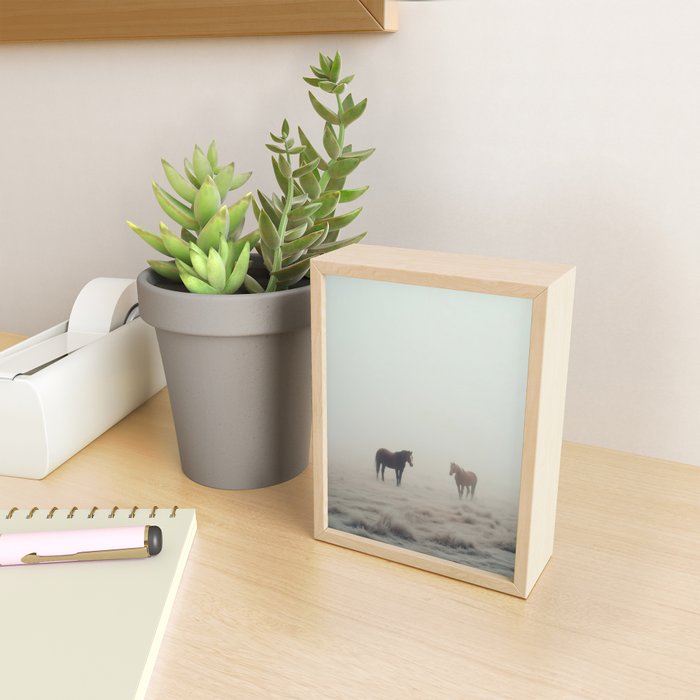 Horses in the Mist I Mini Art Print Gallery Image 2